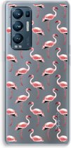 Case Company® - Hoesje geschikt voor Oppo Find X3 Neo hoesje - Flamingo - Soft Cover Telefoonhoesje - Bescherming aan alle Kanten en Schermrand