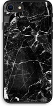 Case Company® - Hoesje geschikt voor iPhone 8 hoesje - Zwart Marmer - Biologisch Afbreekbaar Telefoonhoesje - Bescherming alle Kanten en Schermrand