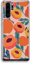 Case Company® - Hoesje geschikt voor Huawei P30 Pro hoesje - Perzik - Soft Cover Telefoonhoesje - Bescherming aan alle Kanten en Schermrand