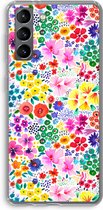 Case Company® - Hoesje geschikt voor Samsung Galaxy S21 hoesje - Little Flowers - Soft Cover Telefoonhoesje - Bescherming aan alle Kanten en Schermrand