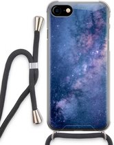 Case Company® - Hoesje met koord geschikt voor iPhone SE 2020 hoesje met Koord - Nebula - Telefoonhoesje met Zwart Koord - Extra Bescherming aan alle Kanten en Over de Schermrand
