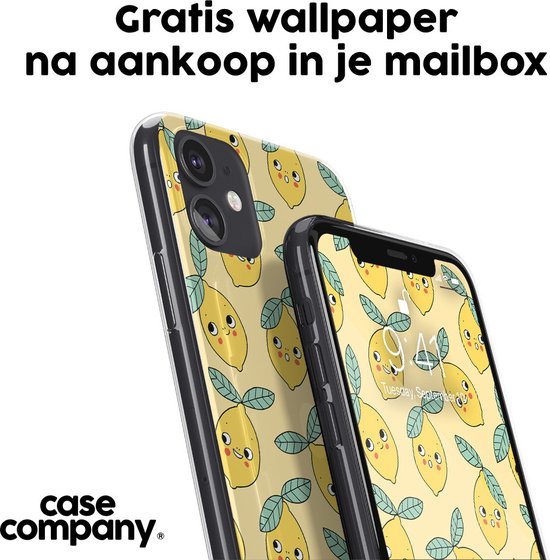 Case Company® - Coque pour iPhone 7 avec cordon - Citrons - Coque pour téléphone avec cordon Zwart - Protection Extra sur tous les côtés et sur le bord de l'écran