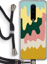 Case Company® - Hoesje met koord geschikt voor OnePlus 8 hoesje met Koord - Baar B - Telefoonhoesje met Zwart Koord - Bescherming aan alle Kanten en Over de Schermrand