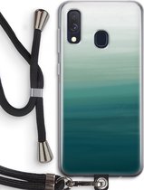 Case Company® - Hoesje met koord geschikt voor Samsung Galaxy A40 hoesje met Koord - Ocean - Telefoonhoesje met Zwart Koord - Bescherming aan alle Kanten en Over de Schermrand