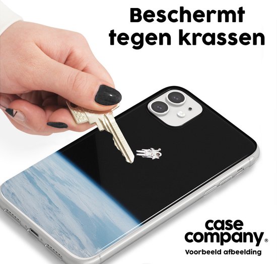Case Company® - Coque Samsung Galaxy A03S avec cordon - Seul dans l'espace - Protection de téléphone avec cordon Zwart - Tous les côtés et sur la protection des bords de l'écran