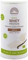 Mattisson - Biologische Wei Proteïne poeder 75% - Vanille - 450 g