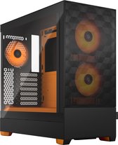 Fractal Design Pop Air RGB Orange Core - Midtowermodel - ATX - Micro-ATX - Mini-ITX - Zwart, Oranje