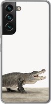 Geschikt voor Samsung Galaxy S22 Plus hoesje - Kinderen - Krokodil - Jongen - Kids - Meiden - Siliconen Telefoonhoesje