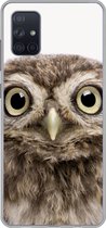 Coque Samsung Galaxy A71 - Chouette Poussin - Hibou - Portrait - Yeux - Vogel - Chambre d'enfant - Chambre d' Chambre de bébé - Coque de téléphone en Siliconen -