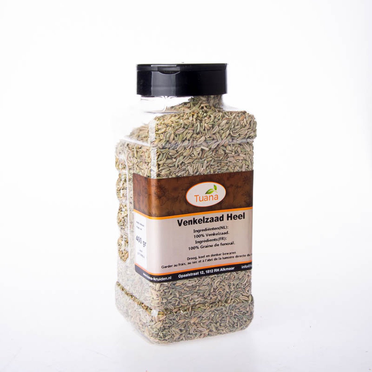Goedkoopste Tuana Kruiden - Venkelzaad Heel - 400 Gram - Kruiden Zonder Zout - GP0286