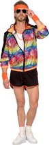 Wilbers & Wilbers - Aso & Biker & New Kids Kostuum - Wilde Sportieve Feestbeest Philip - Man - Zwart, Multicolor - XL - Carnavalskleding - Verkleedkleding