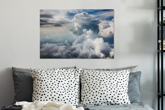 Peintures sur Toile - Nuageux - 90x60 cm - Décoration murale