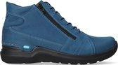 Wolky Hoge veterschoenen Why atlantisch blauw nubuck