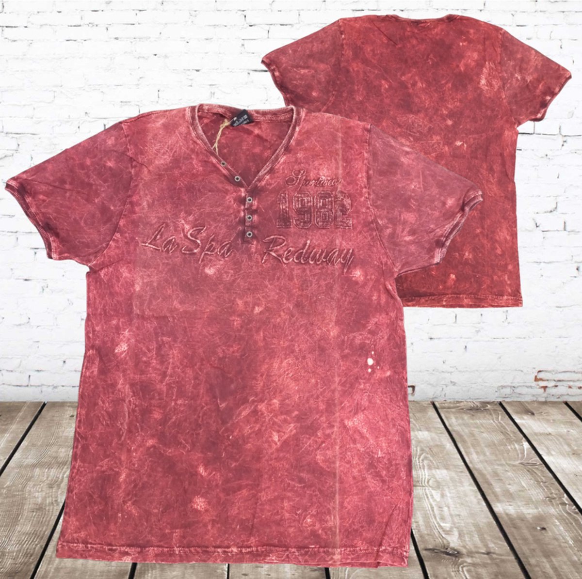 T shirt La spa rood -Violento-M-t-shirts heren