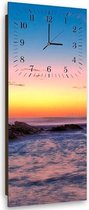 Trend24 - Horloge murale - Rocks At Sunset - Horloge murale - Paysages - 25x65x2 cm - Oranje