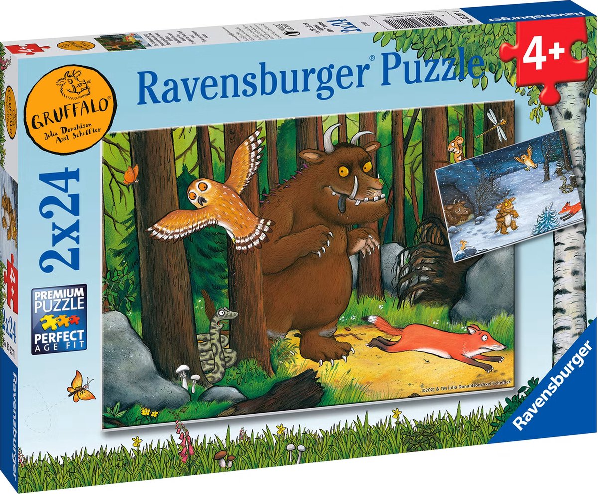 Ravensburger puzzel The Gruffalo - 2x24 stukjes - Kinderpuzzel - Ravensburger