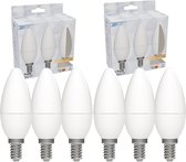 ProLong LED Bougie E14 - Blanc chaud - 4,5W remplace 40W - C35 Mat - 6 Bougies