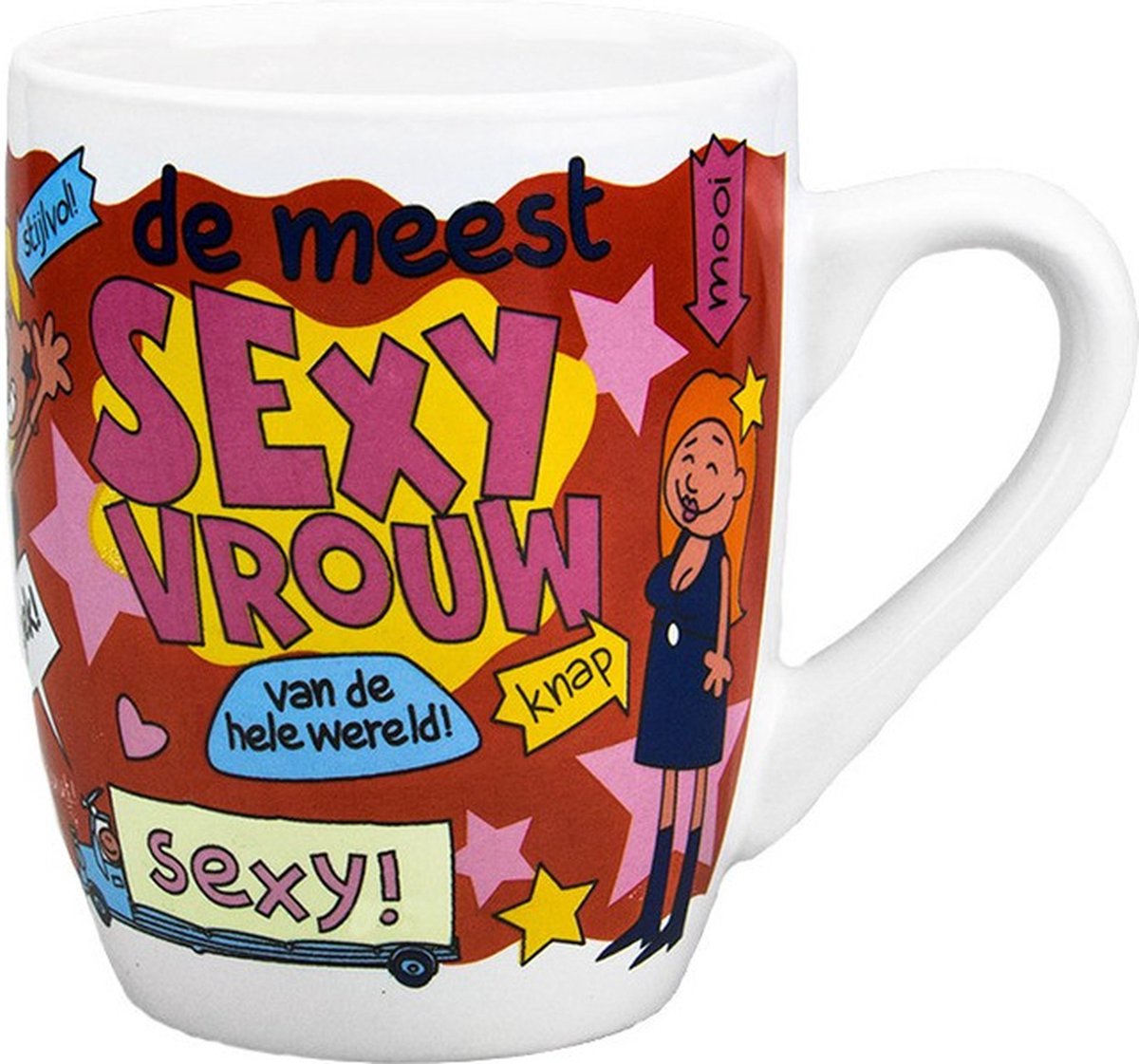 Cartoon mok sexy vrouw