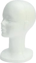 Piepschuim paspop/pruiken display hoofden 30 cm 2 stuks - Etalage/winkel materiaal