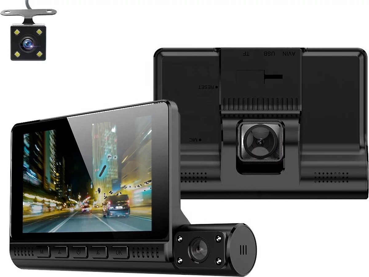 YQB Dashcam Full HD Voor Auto - Taxi en Uber rijders - Voor en Achter Camera G-Sensor -