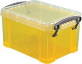 Really Useful Box 0,7 liter, transparant geel 78 stuks
