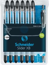 Schneider balpen - Slider Basic - XB - zwart - 6 stuks + 1x slider Rave gratis - S-151276