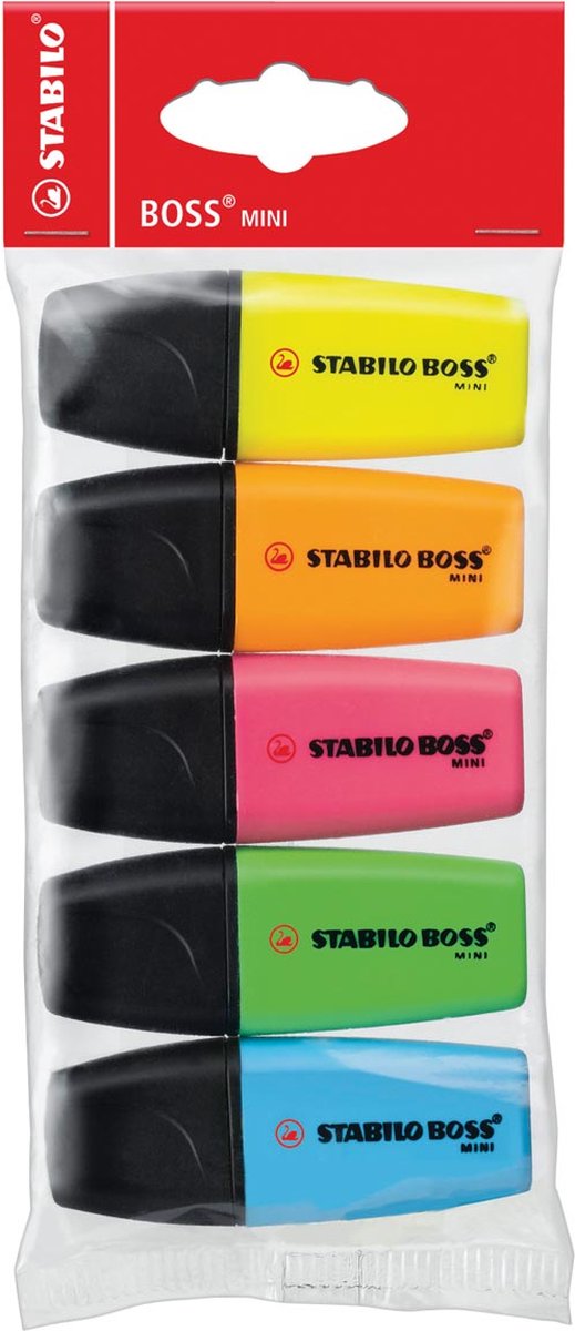 Markeerstift stabilo boss mini pop - 6 stuks