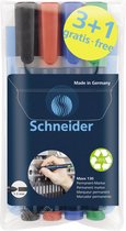 Schneider permanent marker - Maxx 130 - ronde punt - 3+1gratis - S-113084