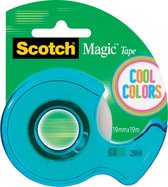 Distributeur de Tape Scotch ® Cool Colors Maxi, Blauw, vert, rose, Oranje + 1 rouleau de Tape Scotch® Magic ™ 19 mm x 19 m
