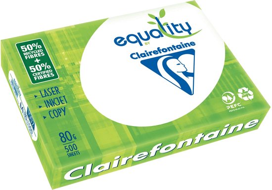 Clairefontaine Equality printpapier formaat A4 80 g pak van 500 vel