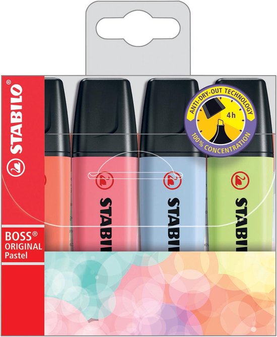 Fluorescerende Markeerstift Set Stabilo Boss Pastel Multicolour (5 Stuks)