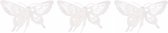 3x Kerst decoratie vlinders wit 15 x 11 cm - Kerstboom versiering/decoratie vlinder op clip
