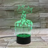 3D Led Lamp Met Gravering - RGB 7 Kleuren - Giraffen