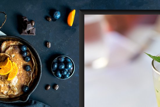 KitchenYeah® Inductie beschermer 76x51.5 cm - Overheerlijke Mojito in een rond glas - Kookplaataccessoires - Afdekplaat voor kookplaat - Inductiebeschermer - Inductiemat - Inductieplaat mat