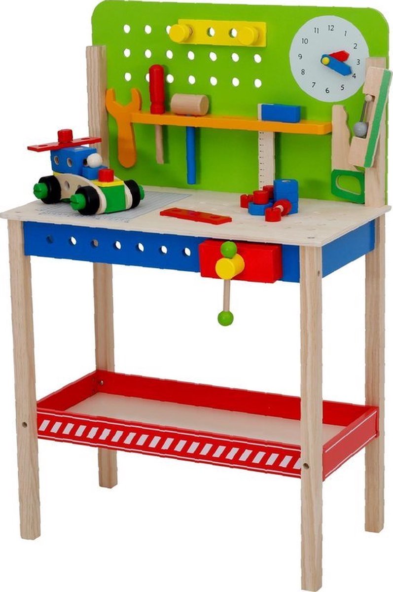 Etabli Mini Matters - Table pratique en bois jouet pour enfants - Etabli  jouet... | bol.com