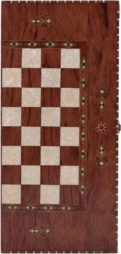 Thumbnail van een extra afbeelding van het spel Backgammon - Tavla - Handgemaakt - Hout - Luxe uitgave