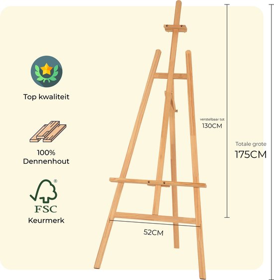 Schilders Ezel Hout Groot Verstelbaar, 56cm online ... | Speelgoed