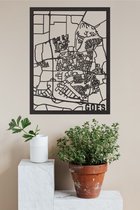 Houten Stadskaart Goes Zwart Mdf 50x70cm Wanddecoratie Voor Aan De Muur City Shapes