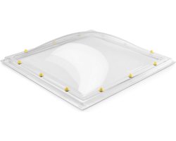 Skylux acrylaat lichtkoepel 3-wandig - helder 1000 x 1000 mm