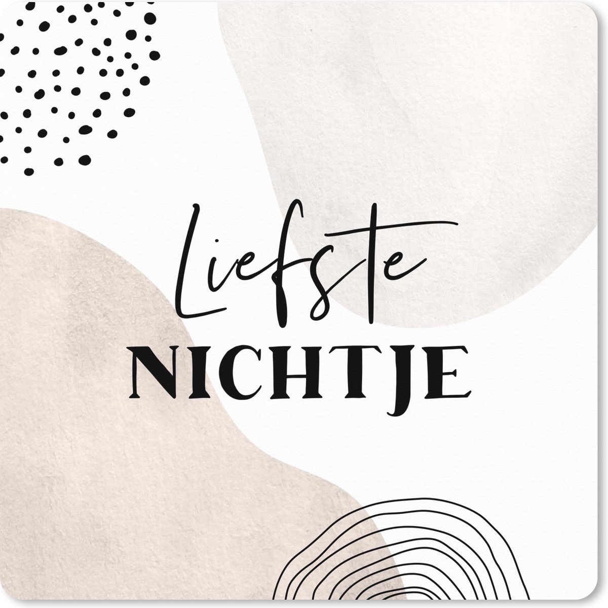 Muismat XXL 60x60 cm - Bureau onderlegger - Bureau mat Familie - 'Liefste nichtje' - Quotes - Spreuken - Bureaumat - Gaming mousepad xl - Bureaulegger groot - Computer deskmat