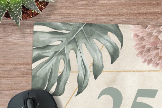 Muismat XXL 60x60 cm - Bureau onderlegger - Bureau mat Trouwdag - 25 jaar getrouwd - Spreuken - Quotes - Bureaumat - Gaming mousepad xl - Bureaulegger groot - Computer deskmat