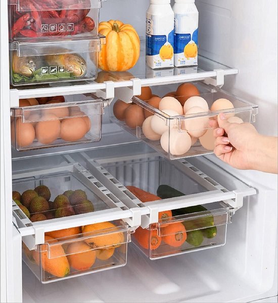 Warmte Effectiviteit begin Koelkast organizer koelkast bakjes koelkast organizer doorzichtig koelkast  bewaardoos... | bol.com