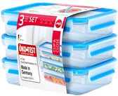 EMSA 515645 Rectangular Box 1.2l Bleu, Translucide 3pc (s) Boîte de rangement