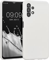 kwmobile telefoonhoesje geschikt voor Samsung Galaxy A13 4G - Hoesje voor smartphone - Precisie camera uitsnede - TPU back cover in mat wit