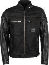 Helstons Winston Canvas Cotton Leather Black Black Jacket XL - Maat - Jas