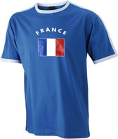 Blauw heren shirt vlag France L