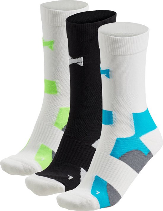 Cyclisme Xtreme | Chaussettes de cyclisme | Multi White | 3 paquet