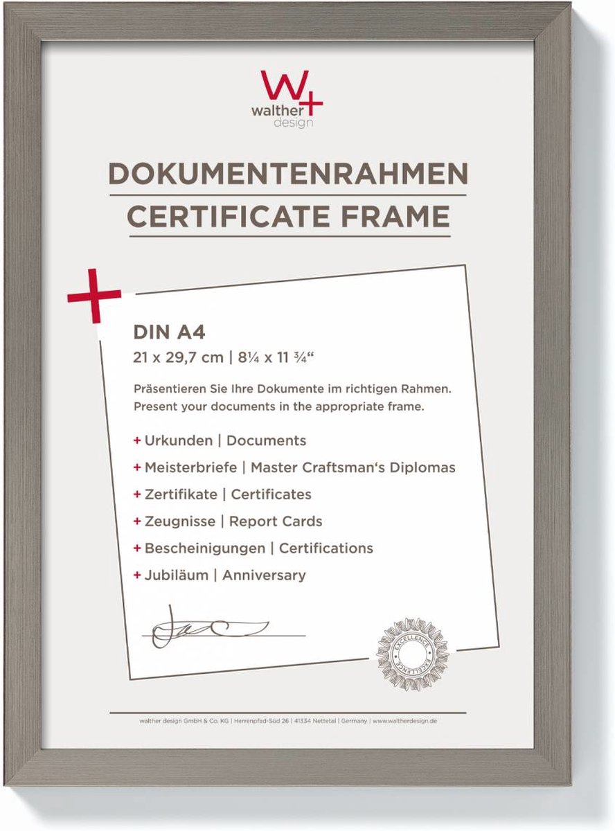 Walther Construction - Fotolijst - Fotoformaat 21x29,7 cm (DIN A4) - Staal