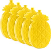 Mini éléments de refroidissement Navaris - 5x élément de refroidissement pour boîte à lunch et glacière - Petits blocs de refroidissement réutilisables - Cool packs pour enfants - Ananas