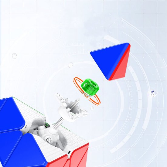 Thumbnail van een extra afbeelding van het spel Gan-Rubik's Cube Pyramide vorm-standaard editie-Stickerloze kubus